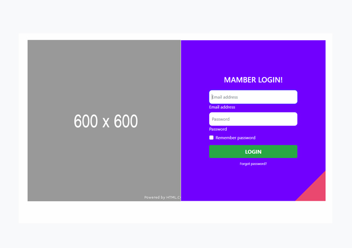 boostrap4 login form
