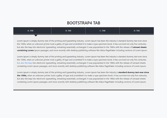 boostrap4 tab